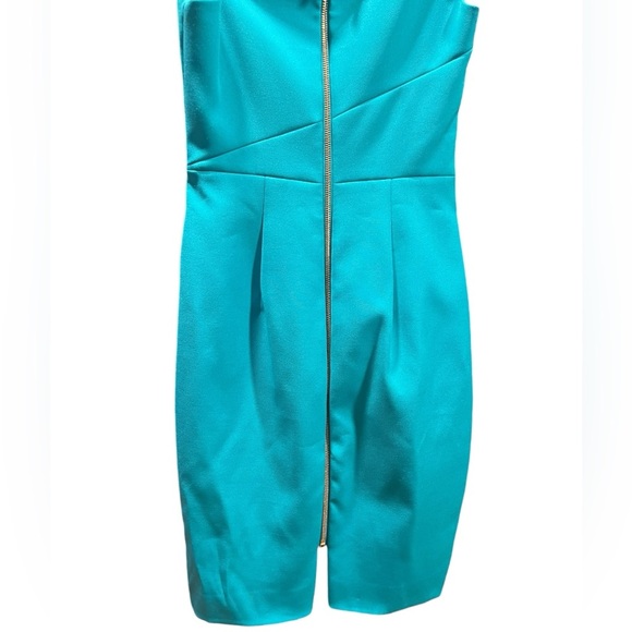 Ted Baker Yandal Asymmetric Bodycon Knee Length Dress Teal Green color size 1 - Picture 7 of 12